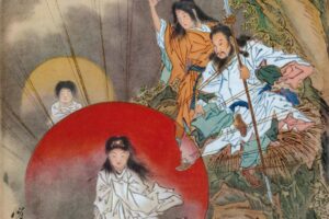 Mito japonés de la creación. Foto del dominio público de Wikimedia Commons.