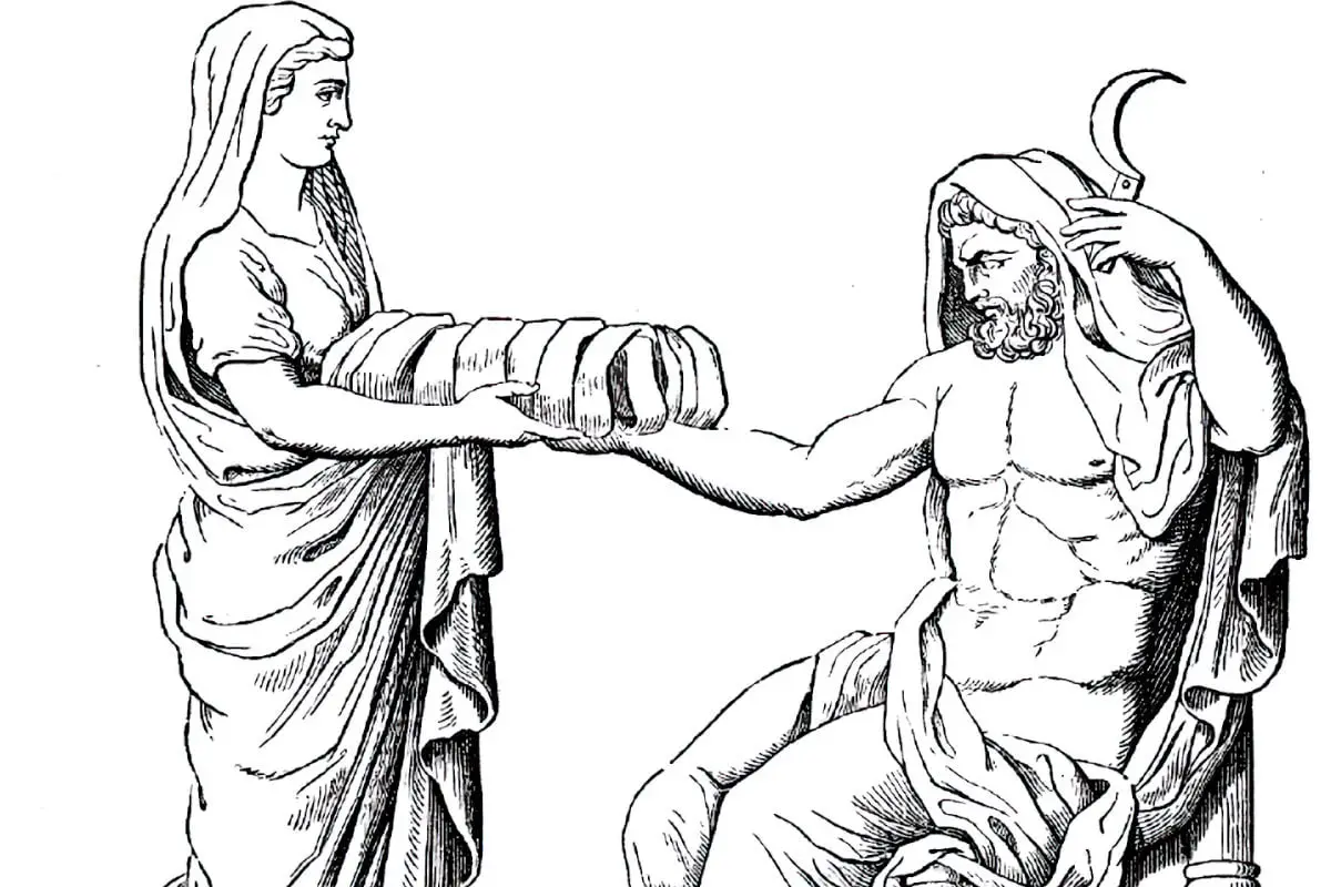Crono y el nacimiento de los dioses olímpicos