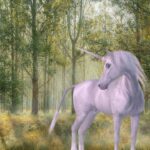 unicorn, forest, fairy tale