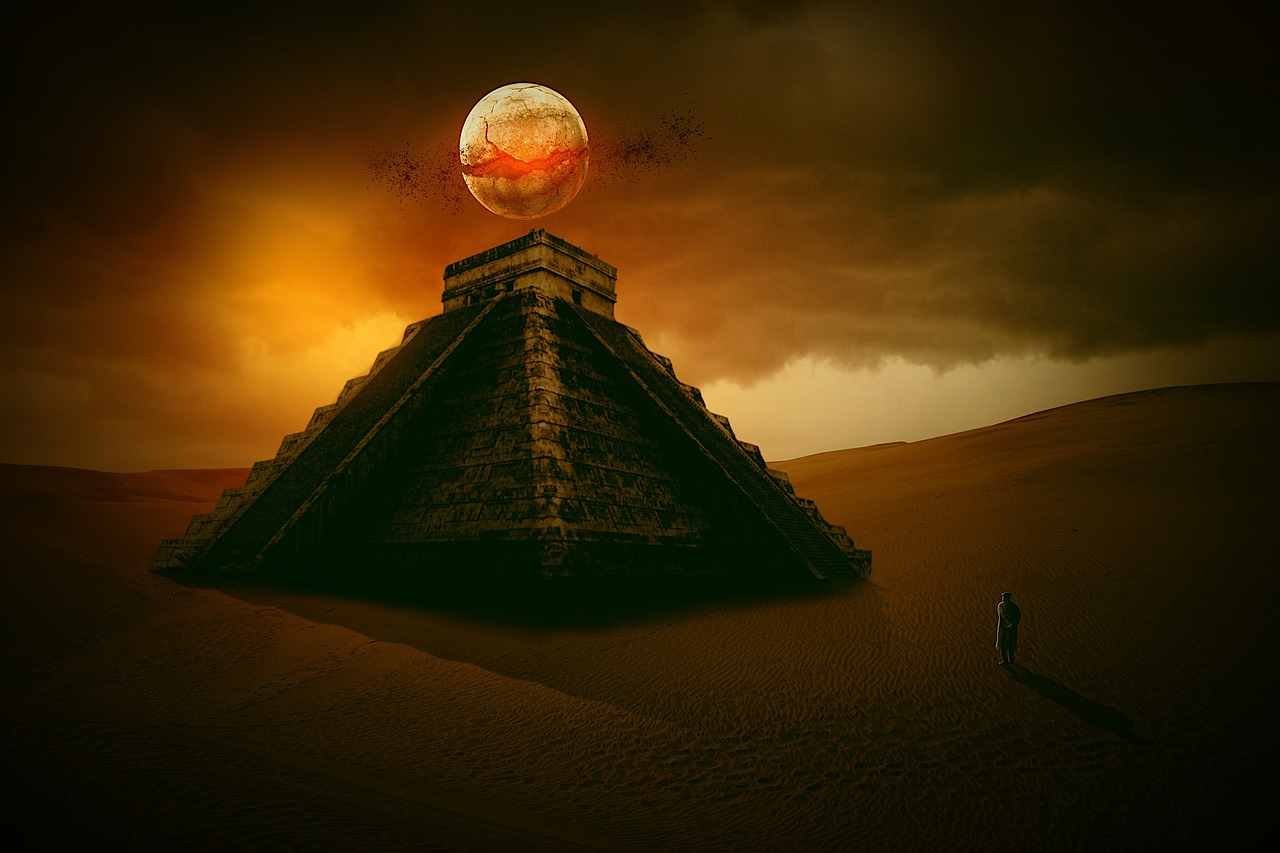 pyramid, secret, maya