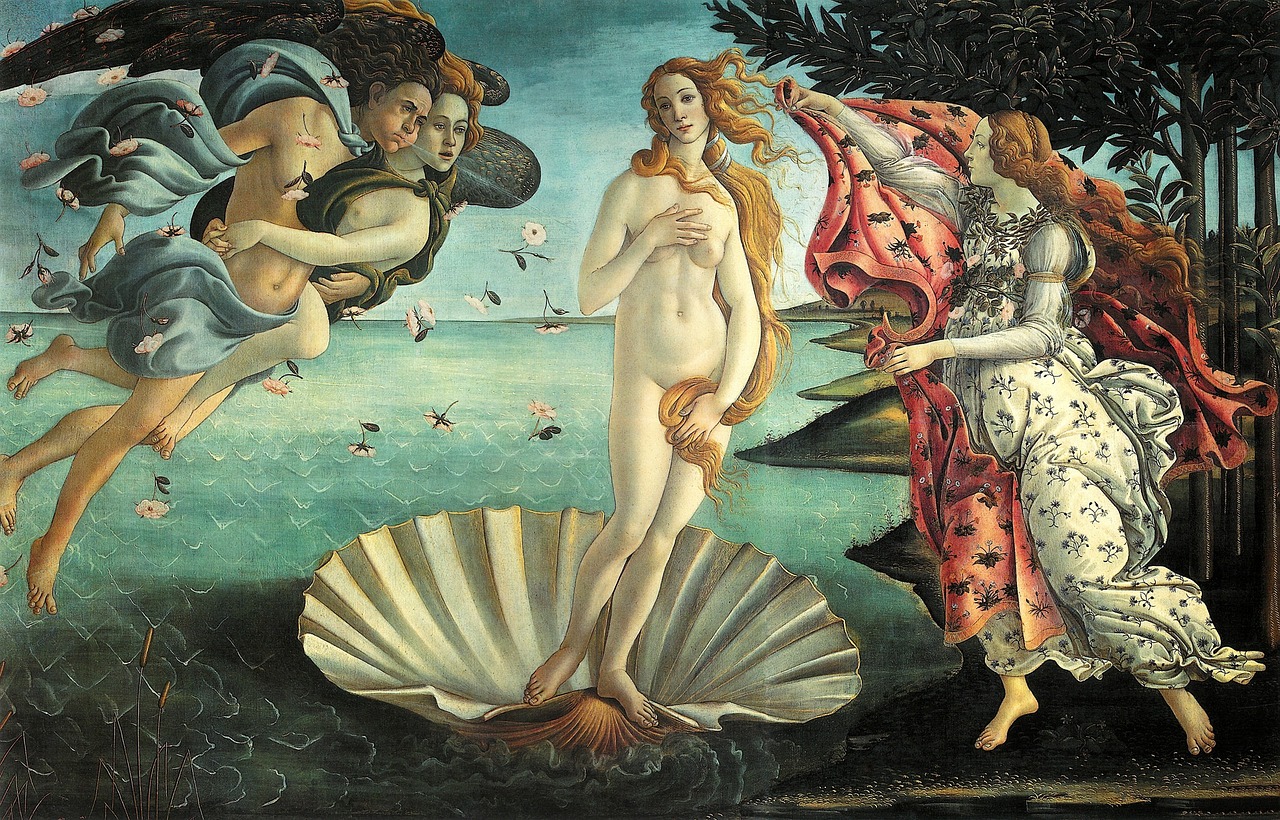 painting, la nascita di venere, botticelli
